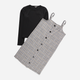 Подростковый летний комплект (сарафан + лонгслив) для девочки Primark GD-00063486 166 см Серый (DN5397211713832) - изображение 1