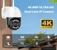 Уличная поворотная видеокамера WiFi 4K 8MP Ultra HD Dual Lens - изображение 2