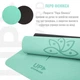 Килимок для йоги UP & FORWARD 183x61x0.6 TPE Emerald Flower - зображення 4