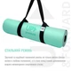 Килимок для йоги UP & FORWARD 183x61x0.6 TPE Emerald Flower - зображення 7