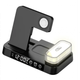 Док-станція A37 5in1+Lamp/Alarm Clock 30W для Apple IPhone, iWatch, AirPods з годинником і світильником чорна - зображення 5