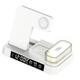Док-станція A37 5in1+Lamp/Alarm Clock 30W для Apple IPhone, iWatch, AirPods з годинником і світильником біла - зображення 1