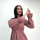 Вельветовое платье с завышенной талией Fashion 50/52 фрезовый - изображение 4