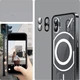 Чохол накладка Metal Glass для Nothing Phone (2) з металевим кільцем та додатковим захистом на камеру black - зображення 4