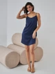 Ночная рубашка женская BARWA garments 0338 L Темно-синяя (2110003383418) - изображение 5