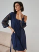 Ночная рубашка женская BARWA garments 0338 L Темно-синяя (2110003383418) - изображение 9