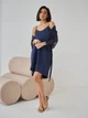 Ночная рубашка женская BARWA garments 0338 L Темно-синяя (2110003383418) - изображение 11
