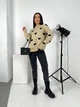 Светр вовняний теплий жіночий Oversize 42/46 Бежевий - зображення 2