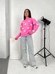 Светр вовняний теплий жіночий Oversize 42/46 Рожевий - зображення 4