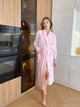 Жіночий велюровий халат COSY довгий Pink в подарунковій упаковці L-XL рожевий V010 - зображення 1