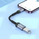 Адаптер Переходник HOCO iP male to USB female 2.0 converte OTG Lightning - USB 2.0 для телефона Серый - изображение 2