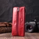 Яскрава шкіряна ключниця на блискавці ST Leather 22557 Червоний - зображення 3