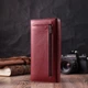 Горизонтальный женский кошелек из натуральной кожи ST Leather 22516 Бордовый - изображение 7