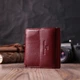 Небольшой женский кошелек с монетницей из натуральной кожи ST Leather 22544 Бордовый - изображение 5