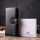 Лаконичный женский вертикальный кошелек-клатч из натуральной кожи ST Leather 22537 Черный - изображение 2