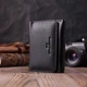 Шкіряний лаконічний гаманець для жінок ST Leather 22506 Чорний - зображення 8