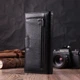 Женский кожаный кошелек для карт купюр и монет ST Leather 22548 Черный - изображение 8