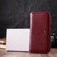 Кошелек-клатч для женщин на одно отделение из натуральной кожи ST Leather 22560 Бордовый - изображение 3