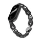 Металлический ремешок для Xiaomi Mi Band 9/8, Chain Wristband, черный, браслет из нержавеющей стали и искусственной кожи для фитнес-трекера, ArmorStandart (ARM69921) - изображение 1