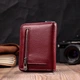 Жіночий шкіряний гаманець на блискавці з монетницею та тисненням ST Leather Бордовий (bg194fash91) - зображення 9