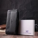 Функциональный большой кошелек-клатч унисекс из натуральной кожи ST Leather черного цвета для карт с монетницей (bg225fash29) - изображение 10