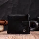 Классическое черное портмоне ST Leather из натуральной кожи с отделением для карт и монетницей (bg194fash73) - изображение 9