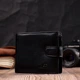 Мужской горизонтальный бумажник из натуральной кожи ST Leather с монетницей черного цвета (bg224fash44) - изображение 9
