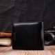 Мужской горизонтальный бумажник из натуральной кожи ST Leather с монетницей черного цвета (bg224fash44) - изображение 10