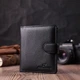 Вертикальный мужской бумажник из натуральной кожи ST Leather для карт винтажный черный (bg224fash79) - изображение 13