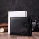 Чоловічий гаманець із натуральної шкіри ST Leather чорного кольору для документів та карт (bg224fash80) - зображення 12