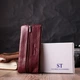 Шкіряна ключниця жіноча на блискавці з натуральної шкіри ST Leather бордового кольору (bg225fash58) - зображення 10