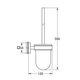 Йоржик для унітазу настінний GROHE QuickFix Start Cube 40977000 прямокутний скляний хром CV033416 - зображення 2