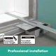 Трап линейный для душа HANSGROHE RainDrain Match 655мм монтаж в стену сатин 56037800 - изображение 5
