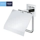 Тримач для туалетного паперу із кришкою GROHE QuickFix Start Cube 41102000 прямокутний металевий хром CV033420 - зображення 4