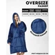 Плед толстовка Huggle Hoodie blue с капюшоном рукавами onesize - изображение 4