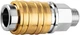 Муфта швидкознімна Neo Tools до компрессора, 1/4", 16бар, нержавіюча сталь, латунь - зображення 1