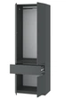 Современный распашной компактный шкаф Мастер Форм Брайт 800 без ручек в спальню гостиную детскую коридор антрацит 80х52х200 см - изображение 1