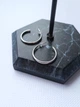 Серьги женские классичечкие полукольца 2.5 см Без бренду Серебристые 12936 - изображение 5