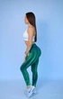 Лосины леггинсы женские спортивные с эффектом push-up (пуш-ап) Бесшовные Тайтсы Неон Зеленый размер М (70033) - изображение 3