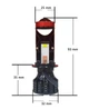 Mini лінза LED Світлодіодні Міні лінзи H7 6000K 30000Lm 100W 12V (01847) - зображення 8