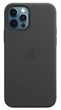 Чехол кожаный Wave Premium AAA Leather Case with MagSafe для Apple iPhone 12/12 Pro Black - изображение 1