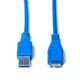 Кабель ProLogix USB - micro USB Type-B V 3.0 (M/M), 0.5 м, синій (PR-USB-P-12-30-05m) - зображення 2