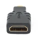 Адаптер Cablexpert HDMI - microHDMI (F/M), чорний (A-HDMI-FD) - зображення 2