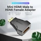 Адаптер Vention HDMI - mini-HDMI (F/M), чорний (AISBO) - зображення 3