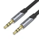 Кабель Vention 3.5 мм - 3.5 мм (M/M), 1.5 м, Silver/Black (BAPHG) - изображение 1