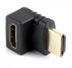 Адаптер Cablexpert HDMI - HDMI, M/F, Г-подібний, чорний (A-HDMI270-FML) пакет - зображення 1