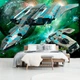 3D Флізелінові фото шпалери фантастика 254 x 184 см Дитячі - Космічні кораблі (13291V4)+клей - зображення 4
