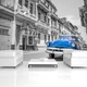 3D Ретро флизелиновые фотообои на стену 368 x 280 см Транспорт - Старая голубая машина (13333V10)+клей - изображение 4