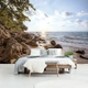 Флизелиновые фотообои 3D Природа Деревья Солнце Море - Пляж на острове (13306V)+клей - изображение 10