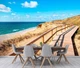 Красивая природа флизелиновые фотообои 3D Морской пляж Пейзаж Деревянный пешеходный мост (14108V)+клей - изображение 8